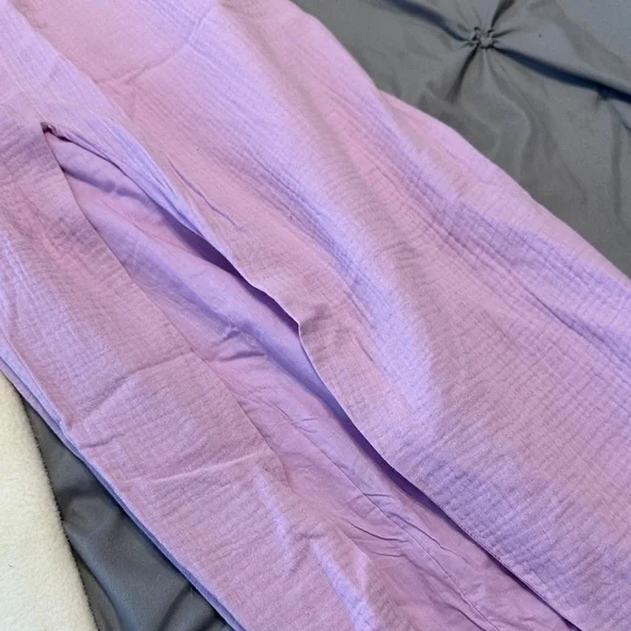 Lilac Two-Piece Crop Top and Maxi Skirt Set - Picture 3 of 7